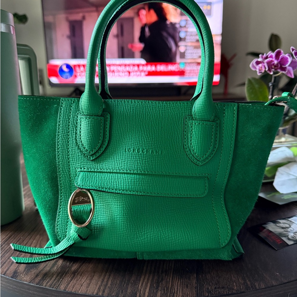 Longchamp Vibrant Green Tote Bag